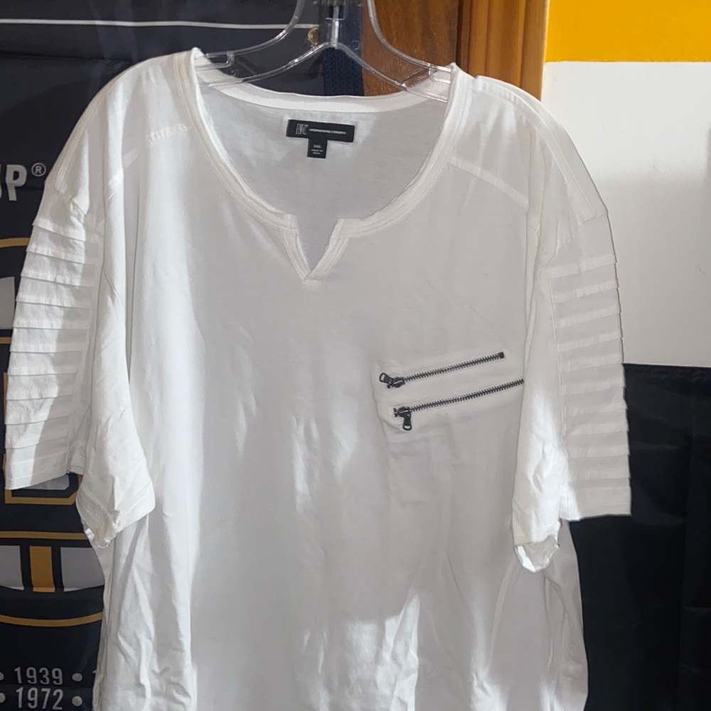 White INC shirt with zipper pocket size 2XL